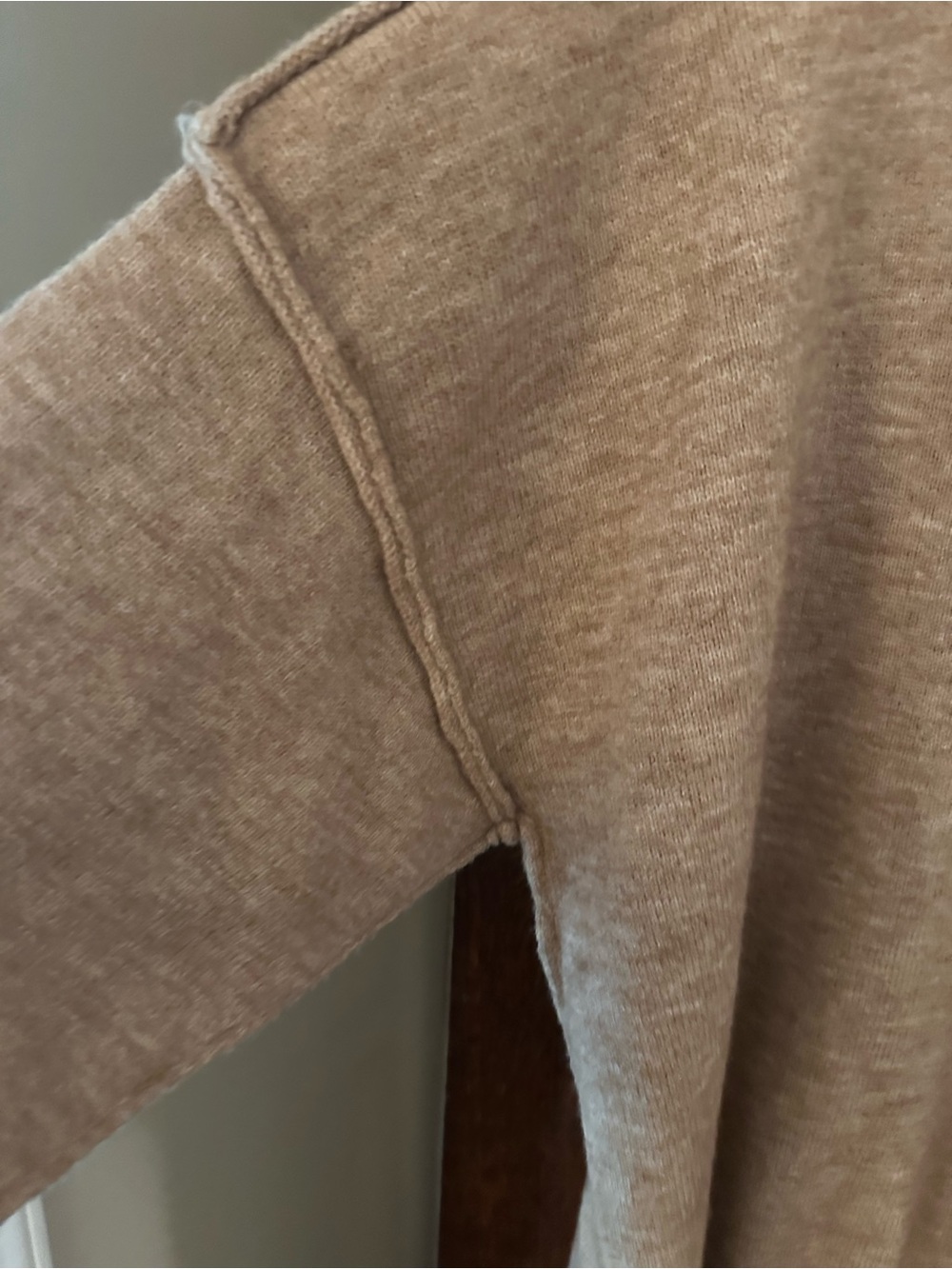 Commense Oversized Camel Turtleneck Sweater - Soft Knit Pullover Size S - Picture 5 of 10